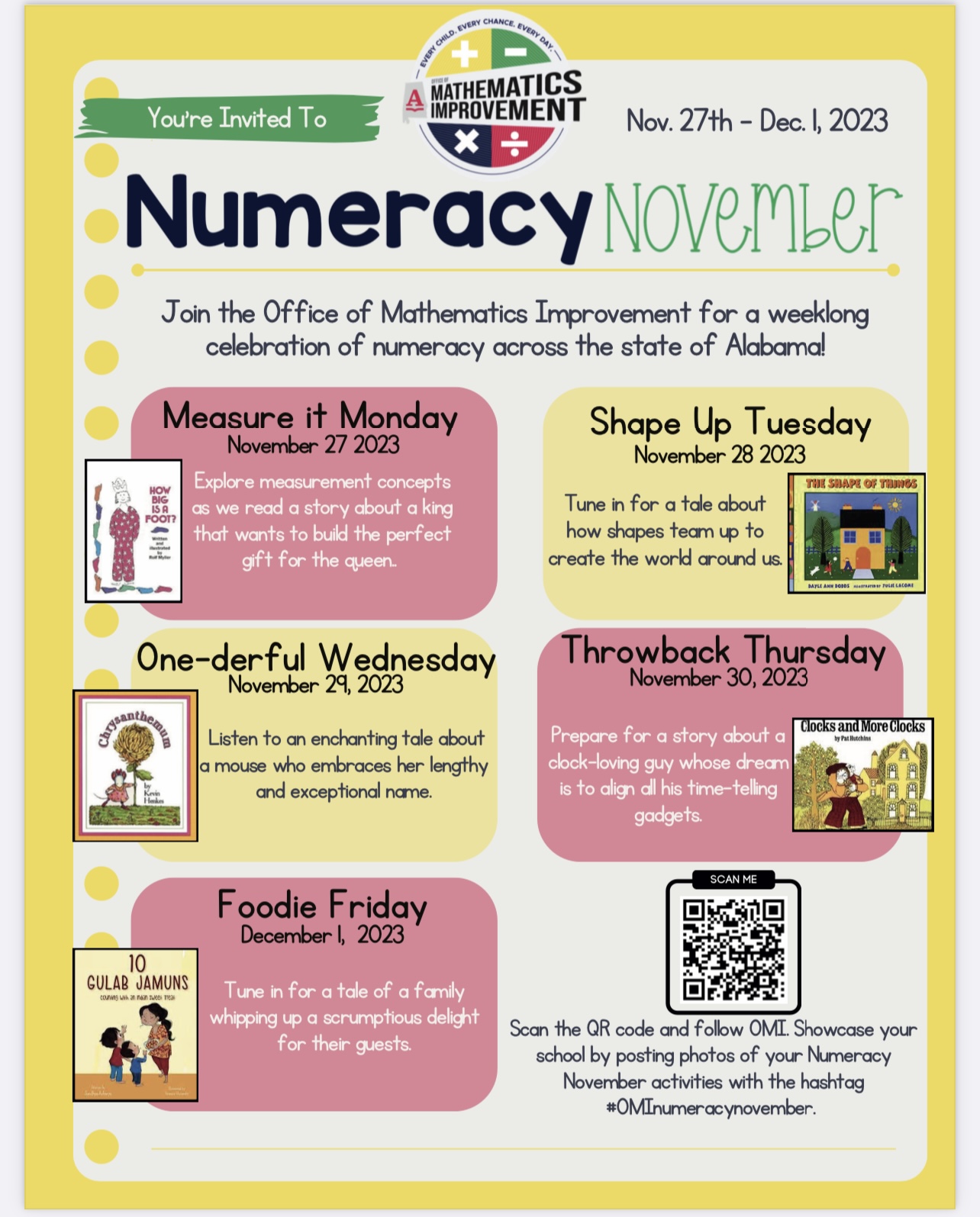 Numeracy November - Nov.27- Dec.1